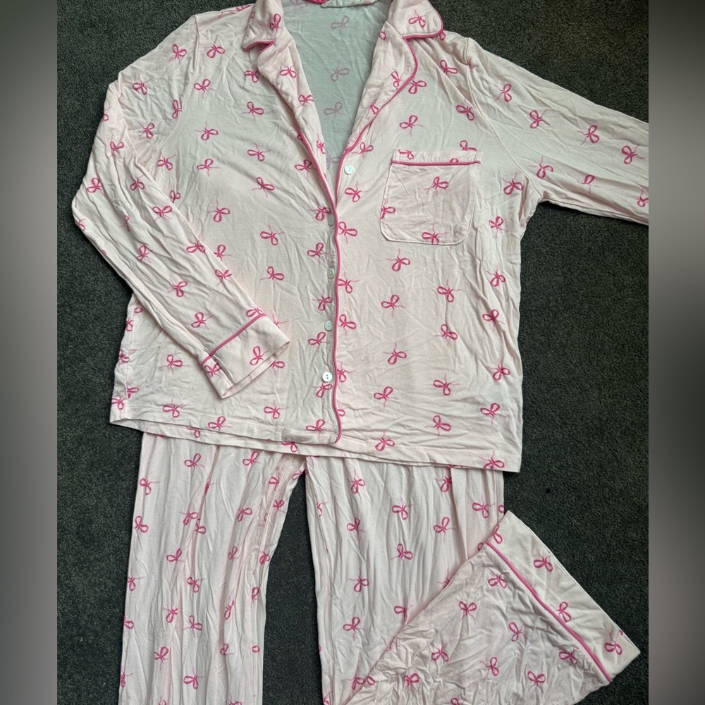 H&M Pink Bow Pajama Set